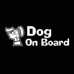 2 Pcs Car Stickers and Decals 18.4X5.8CM Dog on Board Waterproof Stickers for Laptop Skateboard Car Phone, for Adults Teens Girls Boys