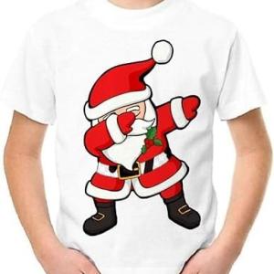 Half Sleeve Christmas T-Shirt, Santa Claus Printed