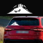 Peeping Monster Car Decal Stickers | White Vinyl | Creative Car Stickers