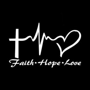 Jesus Hope Love Faith Prayer Car Sticker