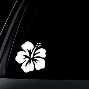 White Flower Stickers for Car Bike Exterior Stickers White