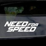 Need for Speed Laptop I pad Tablet Car Racing Scratches Stickers Exterior Decals Color White Pack