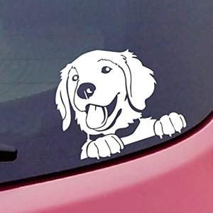 Car Sticker for Bumper Hood Window Dog Size (19x16cm) _White