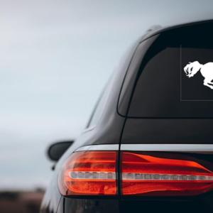 Running Horse Stylish Vinyl Car Styling Decorative Car Stickers and Decals White(14.00 x 9.50cm) (White)