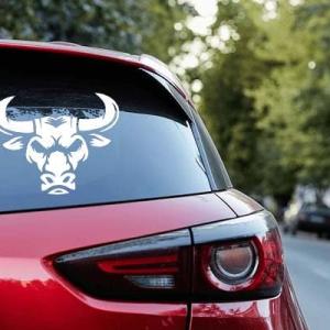 Car Sticker for Bumper Hood Window Bull Size (29x19cm) _White