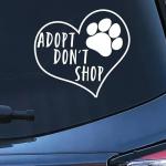 Adopt Don't Shop Sticker Dogs Stickers Dog Mom Dog Stickers Dog Paws