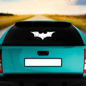 Batman Car Sticker, car Stickers for Car Exterior, Glass, Wall, Window | White Color Standard Size (12x12 Inch)