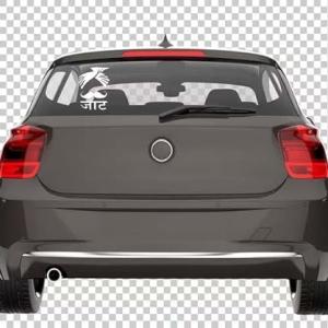 car Stickers Exterior Jaat Car Sticker,Car Bumper,Hood,Glass Sticker(PVC Vinyl) White