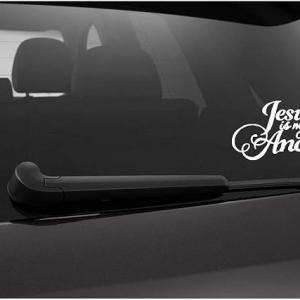 Jesus is My Anchor Laptop I pad Tablet Car Racing Scratches Stickers Exterior Decals Color White