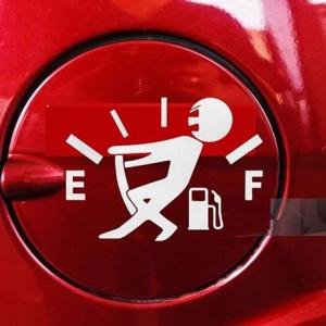 Funny Car Sticker Pull Fuel Tank Pointer to Full Hellaflush Vinyl Car Sticker Decal with Black White (10cmx10cm)