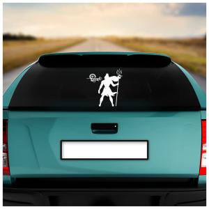 Shiva Car Sticker, car Stickers for Car Exterior, Glass, Wall, Window | White Color Standard Size (12x12 Inch)