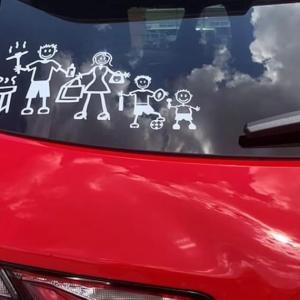 Adult Females My Stick Figure Family Car Window Stickers 12.5cm Tall Free Custom Name!! White or Black Vinyl 2