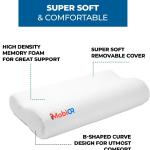 MobiCR Memory Foam Cervical Neck Pillow - Orthopedic, Ergonomic Neck & Shoulder Pain Relief