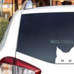 Peeping cat car Decal, Cute cat car Stickers, car Decal, Window Sticker, Funny Bumper Sticker