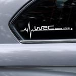 car Decals Vinyl Heart Beat WRC car Stickers Exterior, White