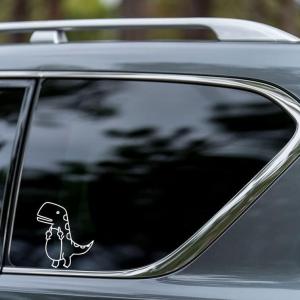 Middle Finger, Funny, Dinosaur, Decal Sticker, Vinyl Sticker, Car Window, Car Bumper, MacBook, Water Bottle