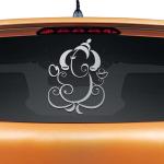 Shining Ganesha Car Rear Glass Sticker