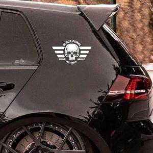 Ghost Sticker for Car - All Four Wheeler Vehicle Vinyl Decal Size (20cm X 18cm) Color - White